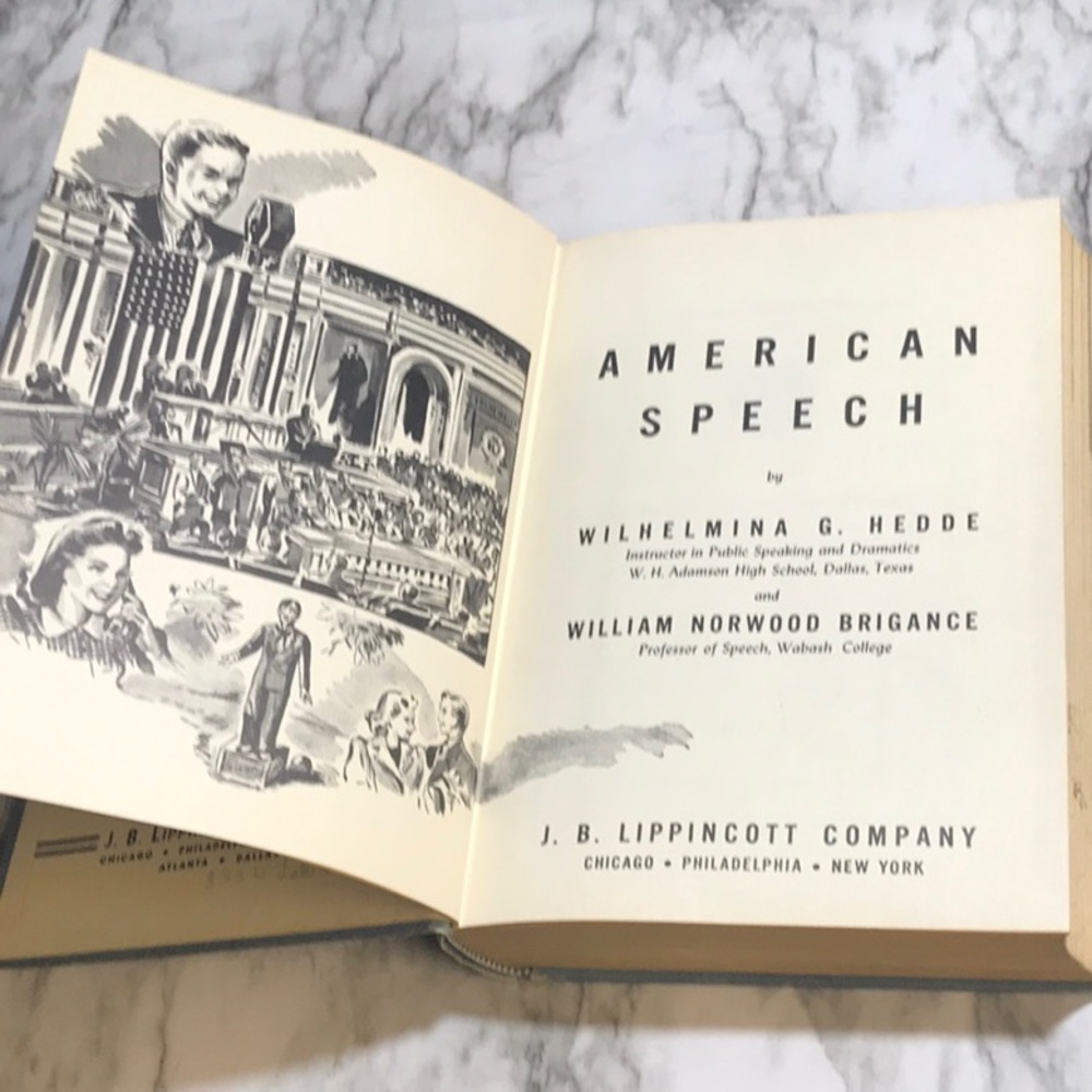 From 1942 American Speech Hedde Brigance hardcover book - Picture 6 of 9